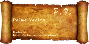 Palme Verita névjegykártya